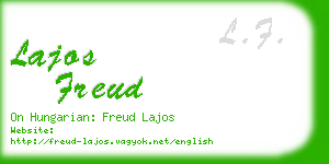 lajos freud business card